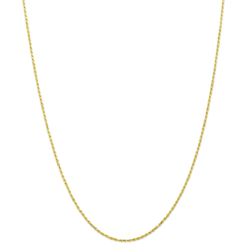 IceCarats 10k Yellow Gold 1.3mm Machine Made Link Rope Necklace Chain