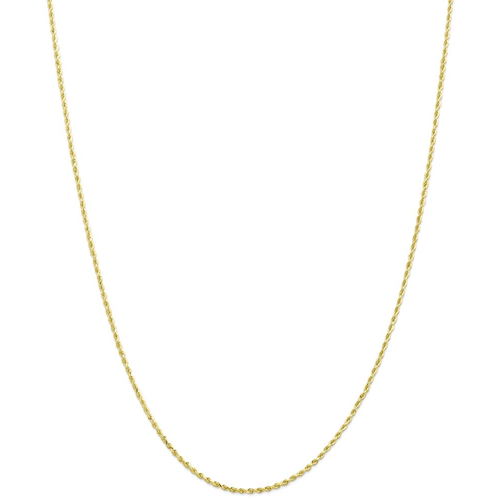 IceCarats 10k Yellow Gold 1.5mm Handmade Link Rope Chain Necklace 16 Inch