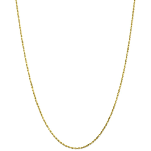 IceCarats – Collier à maille corde de 1,75 mm fait à la main en or jaune 10 ct, 16 po