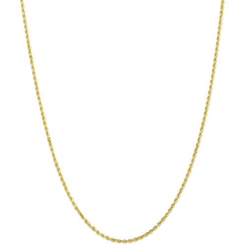 IceCarats 10k Yellow Gold 2mm Handmade Link Rope Chain Necklace 16 Inch