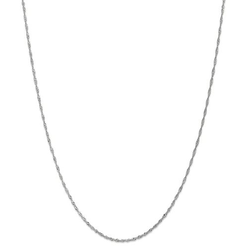 IceCarats 14k White Gold 1.3 Mm Singapore Chain