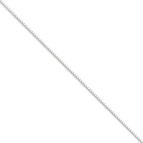 IceCarats 10k White Gold 1mm Link Box Chain Necklace 30 Inch