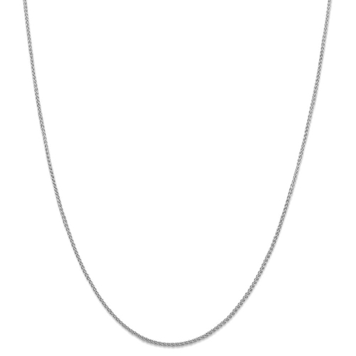 IceCarats 14k White Gold 1.5mm Spiga Link Wheat Chain Necklace 16 Inch