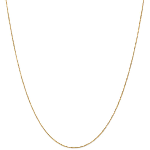 IceCarats – Collier de 18 po en or jaune 14 K à maille en forme de Spiga de 1 mm