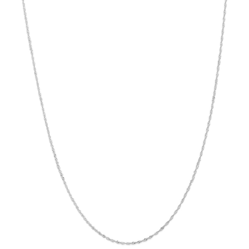 IceCarats 14k White Gold 1 Mm Singapore Chain