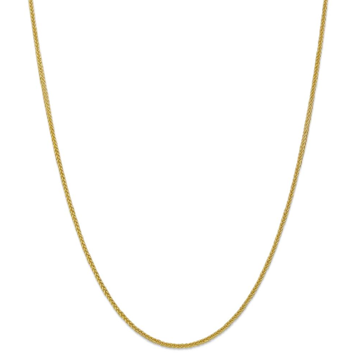 IceCarats 14k Yellow Gold 2mm 3 Wire Link Wheat Chain Necklace 24 Inch Spiga