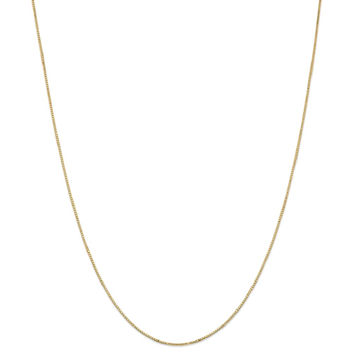 IceCarats 14k Yellow Gold .9mm Link Box Chain Necklace Spband Ring Band 14 Inch