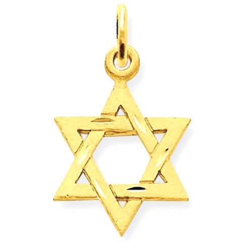 IceCarats 14k Yellow Gold Solid Jewish Jewelry Star Of David Pendant Charm Necklace Religious Judaica