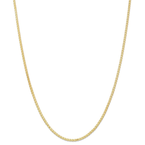 IceCarats 14k Yellow Gold 2.5mm Flat Link Wheat Necklace Chain Spiga