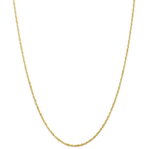 IceCarats 14k Yellow Gold 2mm Link Rope Chain Necklace 24 Inch Handmade
