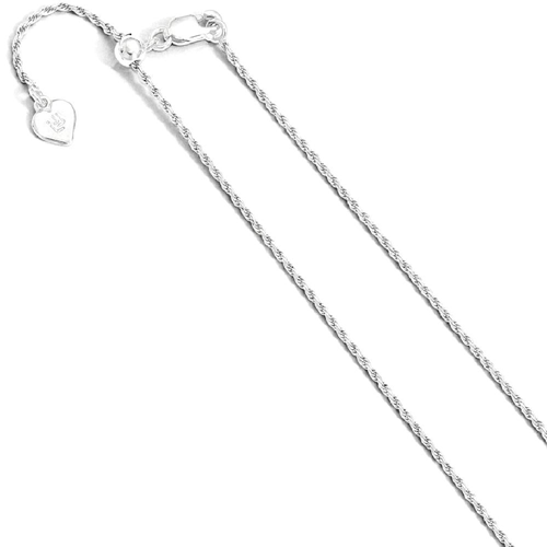 IceCarats 925 Sterling Silver 1.2 Mm Adjustable Link Rope Chain Necklace 30 Inch
