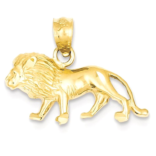 IceCarats 14k Yellow Gold Lion Pendant Charm Necklace Animal Tiger