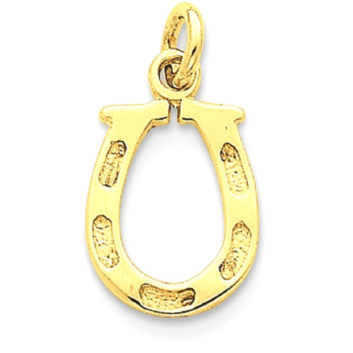 IceCarats 14k Yellow Gold Solid Horseshoe Pendant Charm Necklace Good Luck Italian Horn Animal Horse