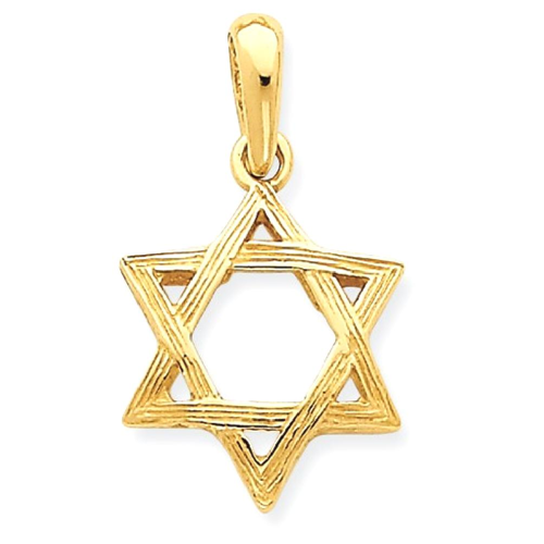IceCarats 14k Yellow Gold Jewish Jewelry Star Of David Pendant Charm Necklace Religious Judaica