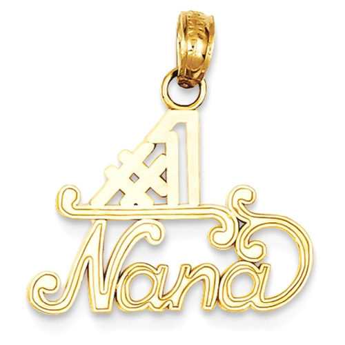 IceCarats 14k Yellow Gold #1 Nana Pendant Charm Necklace Special Person Grma