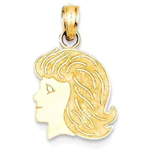 IceCarats 14k Yellow Gold Girl Pendant Charm Necklace Kid