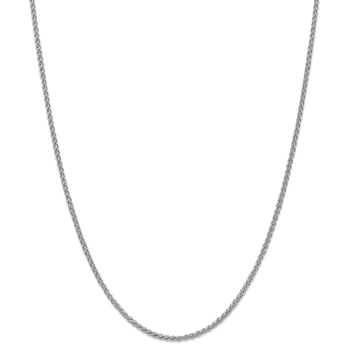 IceCarats 14k White Gold 2mm Solid Spiga Chain Necklace 20 Inch Wheat