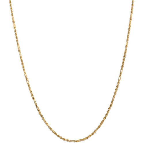 IceCarats 14k Yellow Gold 2.5mm Milano Link Rope Necklace Chain