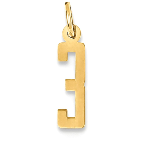 IceCarats 14k Yellow Gold Small Elongated 3 Pendant Charm Necklace Sport