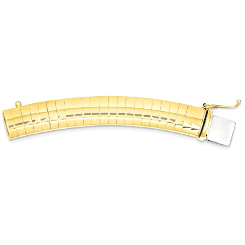 IceCarats – Rallonge oméga de 14 ct en or jaune de 8 mm pour collier à chaîne