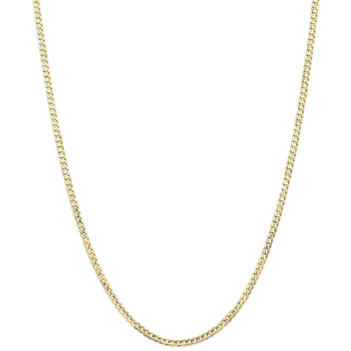 IceCarats 14k Yellow Gold 3mm Concave Link Curb Lightweight Chain Necklace 22 Inch