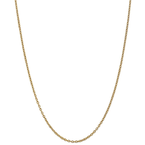IceCarats 14k Yellow Gold 2.4mm Link Cable Chain Necklace 20 Inch Round