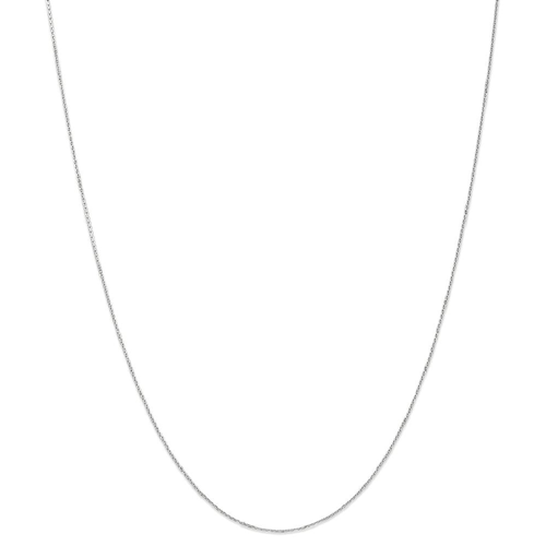 IceCarats 14k White Gold .65mm Link Cable Chain Necklace 20 Inch Round