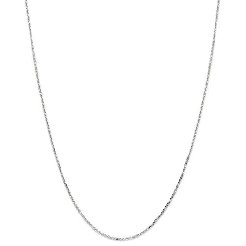 IceCarats 14k White Gold 1.40mm Link Cable Chain Necklace 16 Inch Round