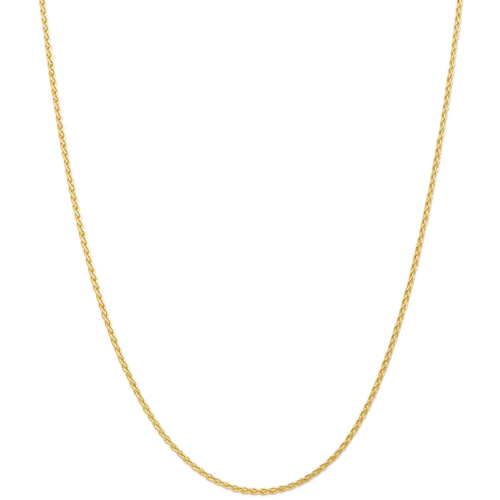IceCarats 14k Yellow Gold 1.75mm Parisian Link Wheat Chain Necklace 16 Inch Spiga