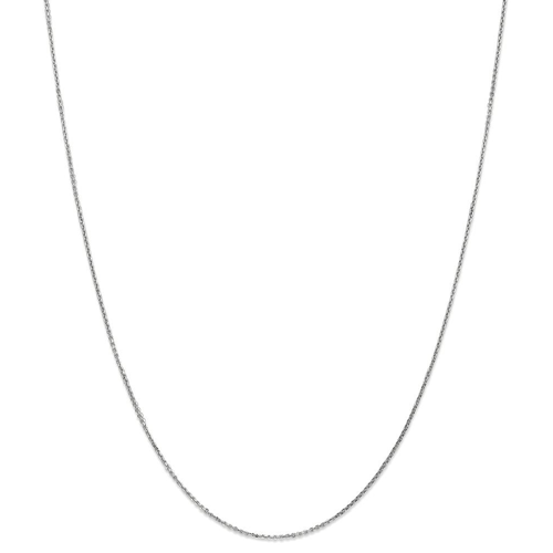 IceCarats 14k White Gold .95mm Solid Link Cable Chain Necklace 30 Inch Round