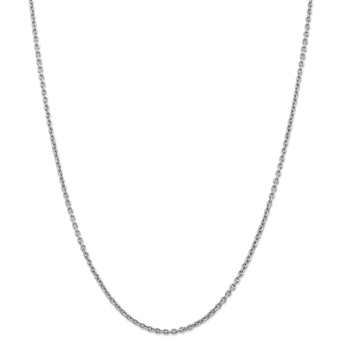 IceCarats 14k White Gold 2.20mm Link Cable Chain Necklace 20 Inch