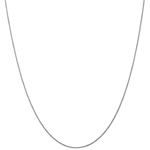 IceCarats 14k White Gold .65mm Spiga Pendant Chain Necklace 16 Inch Wheat Round