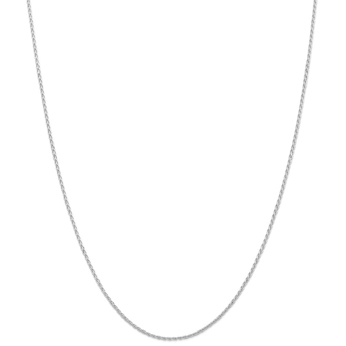 IceCarats 14k White Gold 1.5mm Parisian Link Wheat Chain Necklace 14 Inch Spiga