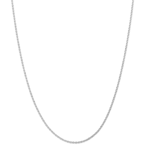 IceCarats 14k White Gold 1.75mm Parisian Link Wheat Chain Necklace 16 Inch Spiga