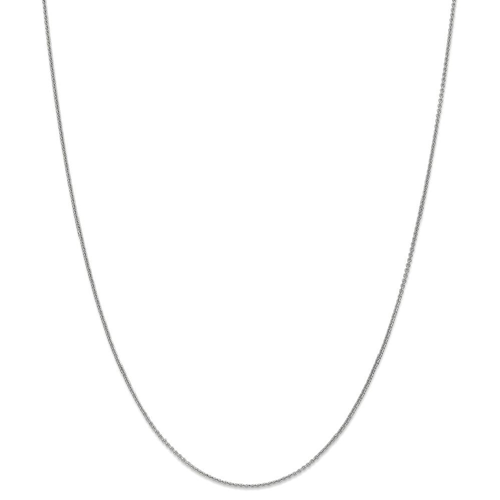 IceCarats 14k White Gold 1mm Link Cable Chain Necklace 14 Inch