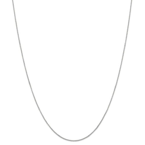 IceCarats 14k White Gold .9mm Link Cable Chain Necklace 16 Inch