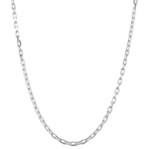 IceCarats 925 Sterling Silver 4.3mm Link Cable Chain Necklace 24 Inch Elongated Sided
