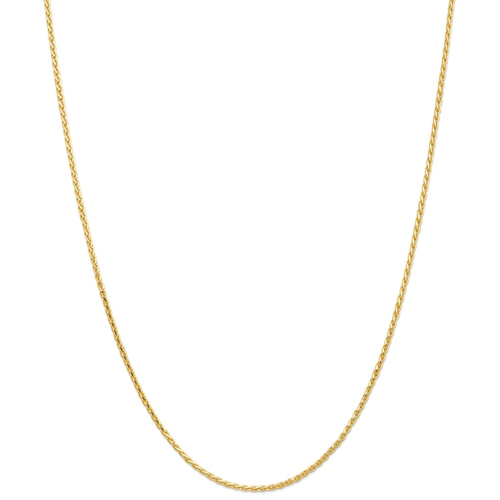 IceCarats 14k Yellow Gold 1.9mm Round Link Wheat Chain Necklace 18 Inch Spiga Parisian