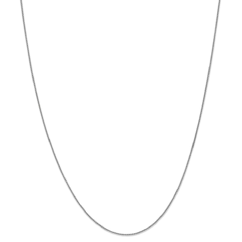 IceCarats 14k White Gold 1mm Spiga Chain Necklace 14 Inch Wheat