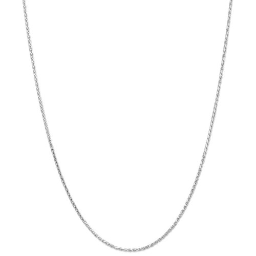 IceCarats 14k White Gold 1.9mm Round Link Wheat Chain Necklace 16 Inch Spiga Parisian