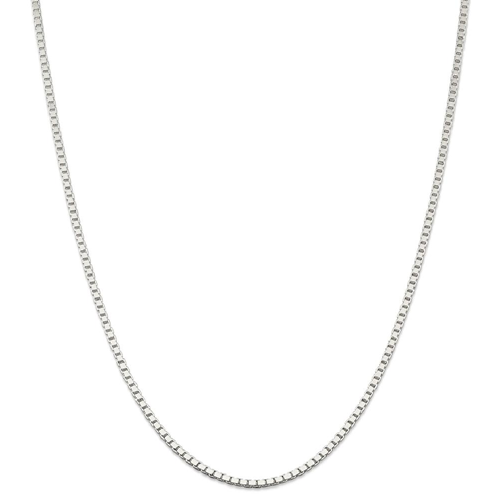 IceCarats 925 Sterling Silver 2.5mm Link Box Chain Necklace 24 Inch