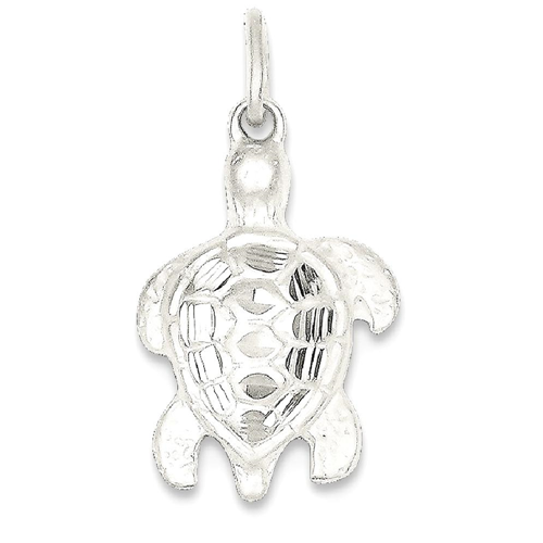 IceCarats 925 Sterling Silver Turtle Pendant Charm Necklace Sea Life