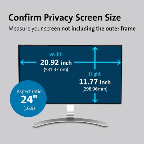 Kensington K52795WW FP240W9 Privacy Screen for 24" Widescreen Monitors (K52795WW)