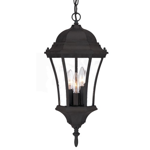 ACCLAIM LIGHTING  Bryn Mawr Collection 3-Light Outdoor Hanging Lantern In Matte In Black