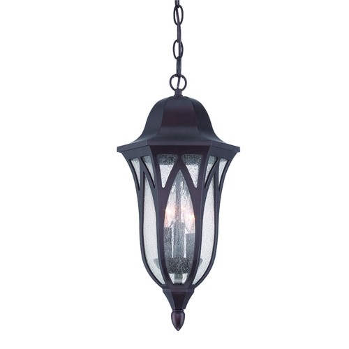 ACCLAIM LIGHTING  Milano Collection Hanging Lantern 3-Light Outdoor Architectural Bronze Light Fixture