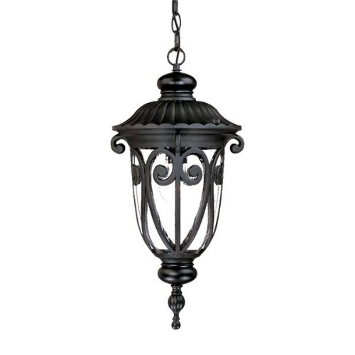 ACCLAIM LIGHTING  Naples Collection Hanging Lantern 1-Light Outdoor Matte Fixture In Black