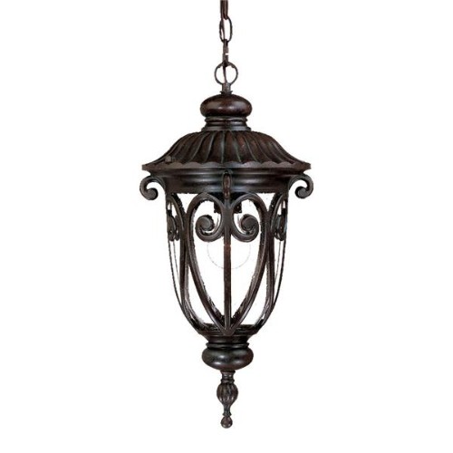 ACCLAIM LIGHTING  Naples Collection Hanging Lantern 1-Light Outdoor Marbleized Fixture In Mahogany