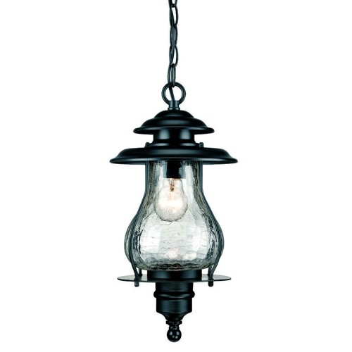 ACCLAIM LIGHTING  Ridge Collection 1-Light Outdoor Hanging Lantern In Matte Black In Blue