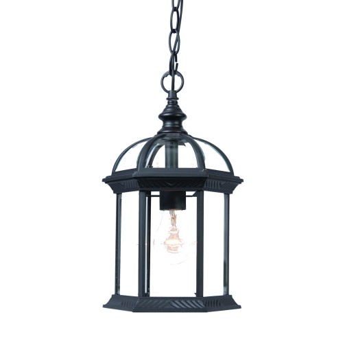 ACCLAIM LIGHTING  Dover Collection Hanging Lantern 1-Light Outdoor Matte Light Fixture In Black