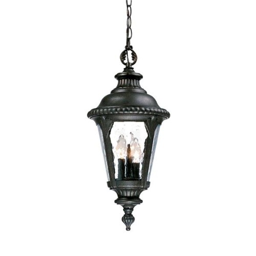 Surrey Collection Hanging Lantern 3 Light Outdoor Black Gold Surrey Collection Hanging Lantern 3 Light Outdoor Black Gold Fixture